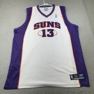 Phoenix Suns Steve Nash‎ Basketball Jersey Men 58 2XL White Purple NBA 13 Reebok